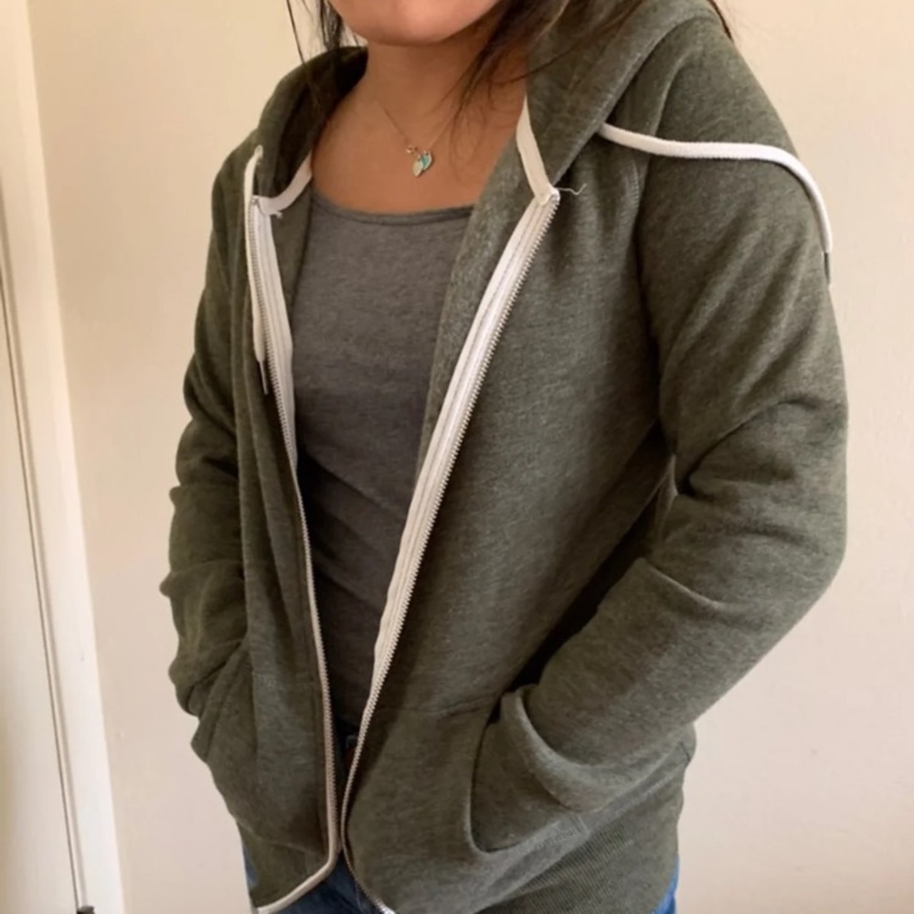 Green hoodie